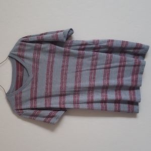 Men's Striped V-neck Tee